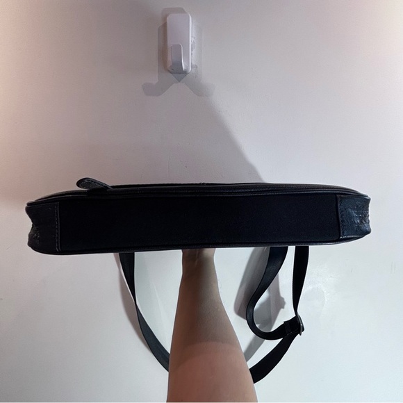 BOCONI NASHVILLE Tyler Messenger Bag RFID Leather Nylon Strap Luggage Pocket - Picture 11 of 14